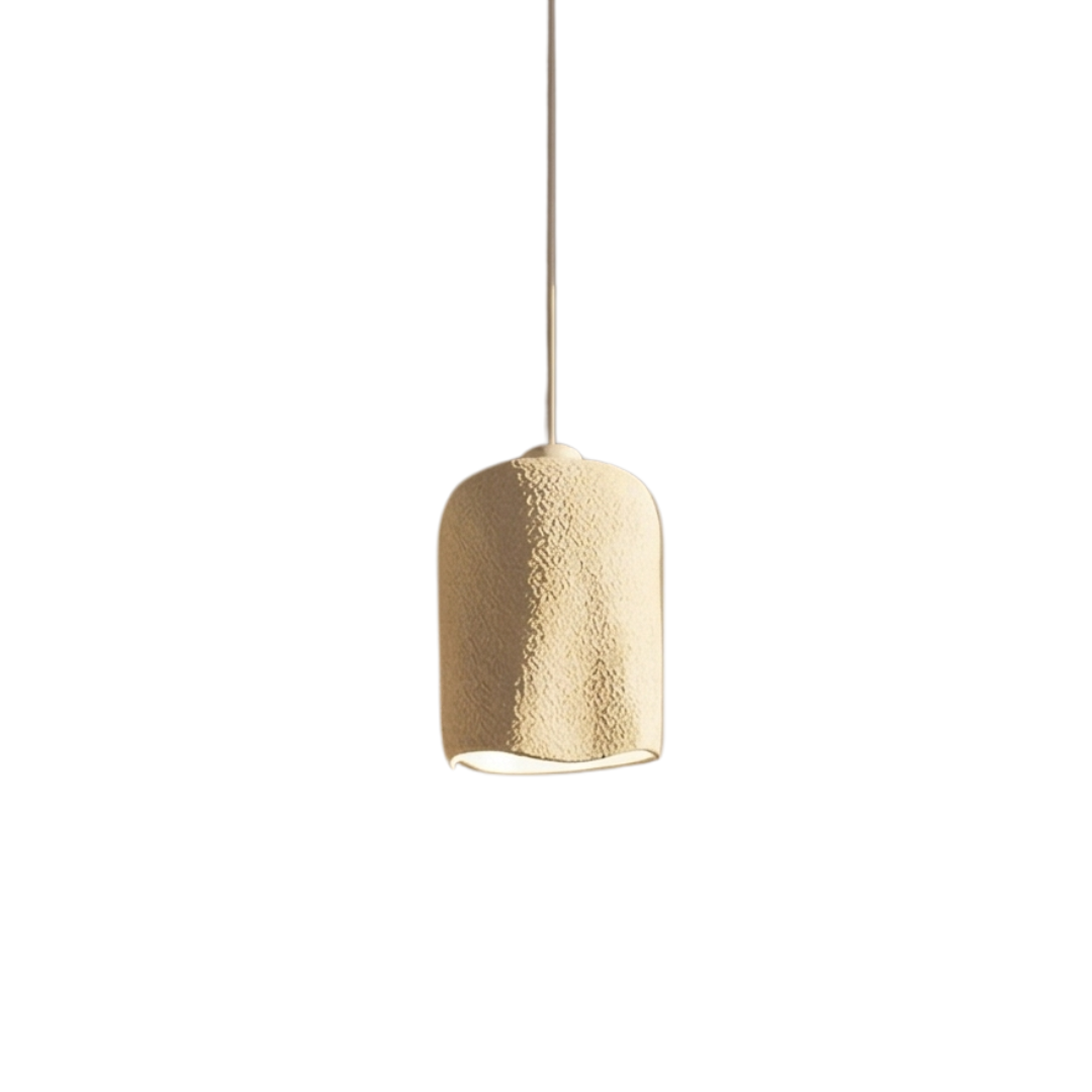 Japanese Wabi-Sabi Concrete Cylinder Pendant Light‏
