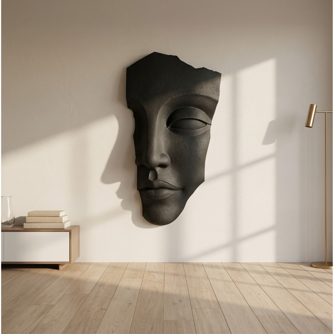 Face Sculpture Wall Decor, Modern Abstract Wall Art, 3D Wall Mask