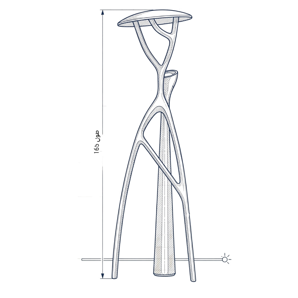 Gothic Tree Sculpture Floor Lamp