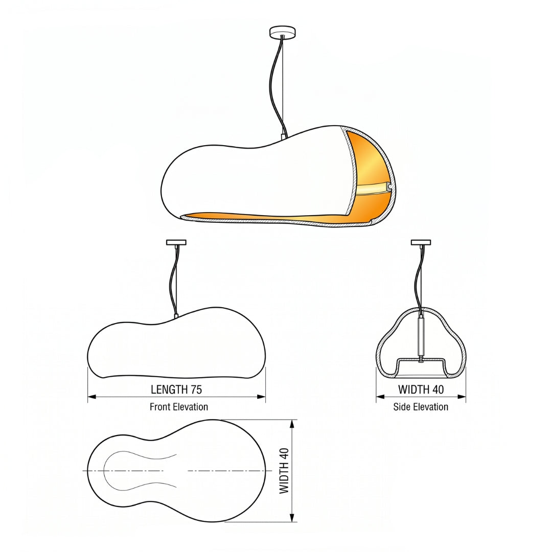 Cloud-Form Ceiling Lamp