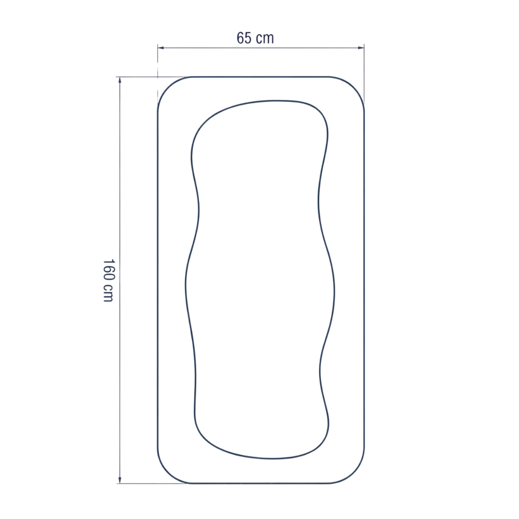 Upholstered mirror teddy organic‏