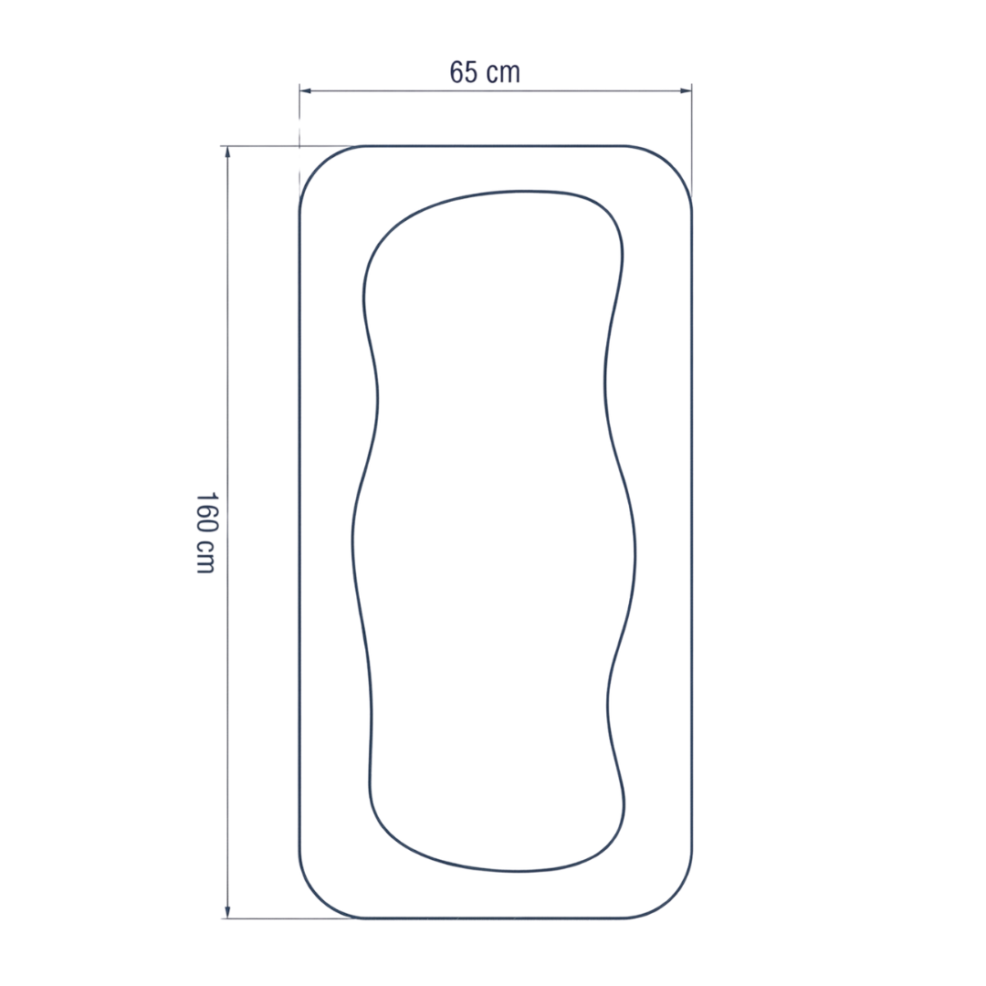 Upholstered mirror teddy organic‏