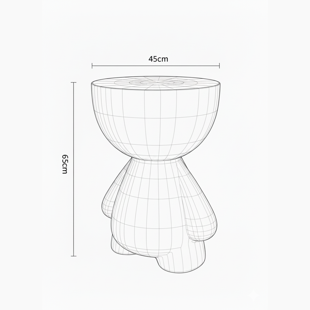 Teddy Character Pedestal Table